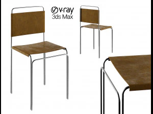 sedia moderna in pelle Modello 3D