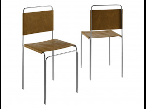 chair modern with leather Modelo 3D