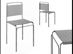 chair modern with leather Modelo 3D