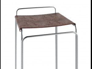 stool bar modern with leather 3D 모델