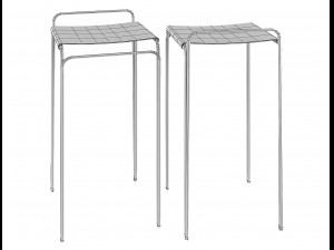 stool bar modern with leather 3D 모델