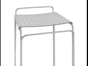 stool bar modern with leather 3D 모델