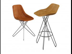harmony chair rodrigo torres poliform bar stool 3D Model
