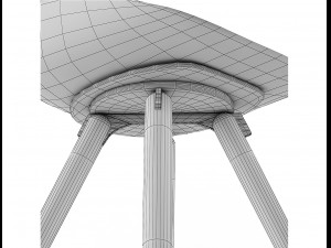 harmony chair rodrigo torres poliform bar stool 3D Модель