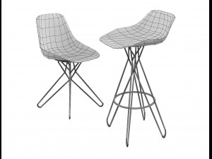 harmony chair rodrigo torres poliform bar stool 3D Модель