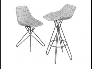 harmony chair rodrigo torres poliform bar stool 3D Model