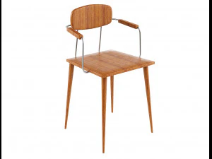 pilgrim bar stool chair low-poly 3D Model