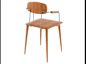 pilgrim bar stool chair low-poly 3D 模型