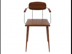 pilgrim bar stool chair low-poly 3D 模型