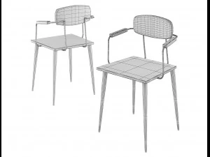 pilgrim bar stool chair low-poly 3D Model