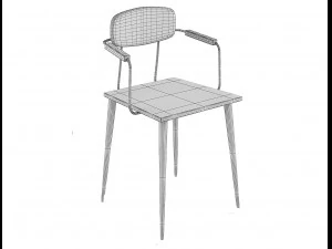 pilgrim bar stool chair low-poly 3D Model