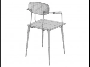 pilgrim bar stool chair low-poly 3D Model