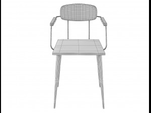 pilgrim bar stool chair low-poly 3D 模型