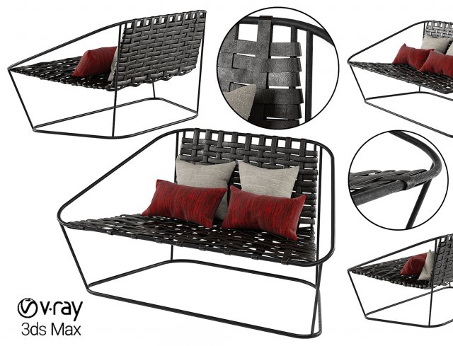 small sofa arflex cloud carlo colombo armchair 3D 模型 .c4d .max .obj .3ds .fbx .stl .blend