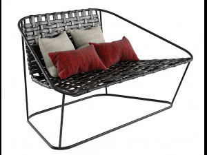 divanetto arflex cloud poltrona carlo colombo Modello 3D