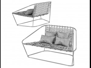 small sofa arflex cloud carlo colombo armchair 3D 模型