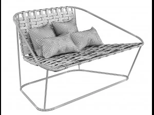 divanetto arflex cloud poltrona carlo colombo Modello 3D