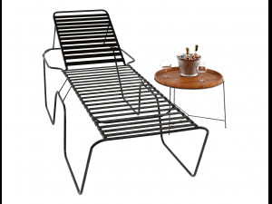 windward design group neptune chaise lounge 18 seat height 3D Модель
