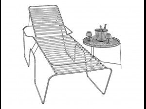 windward design group neptune chaise lounge 18 seat height 3D Модель