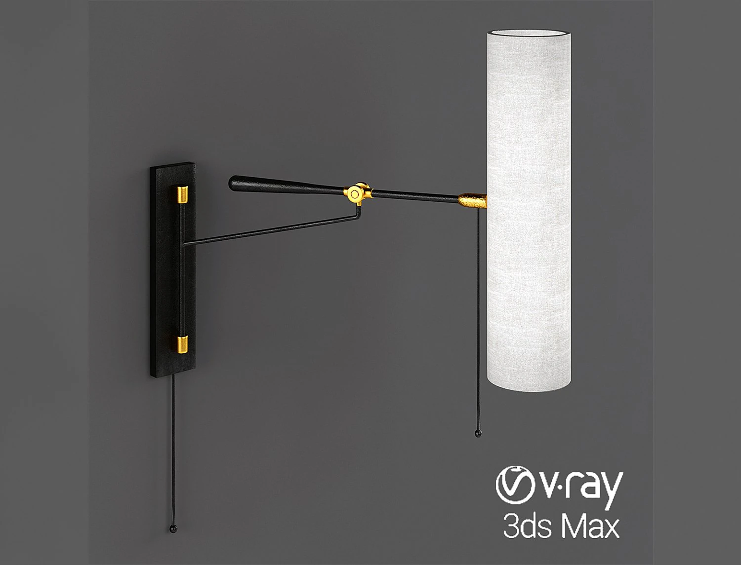 frankfort articulating wall light lamp low-poly 3D Model .c4d .max .obj .3ds .fbx .stl .blend 
