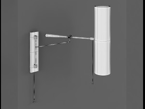 frankfort articulating wall light lamp low-poly Modello 3D