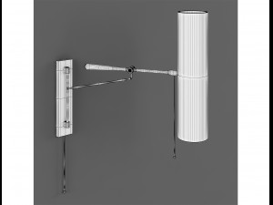 frankfort articulating wall light lamp low-poly Modello 3D
