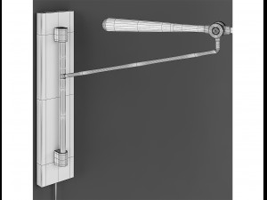 frankfort articulating wall light lamp low-poly Modello 3D