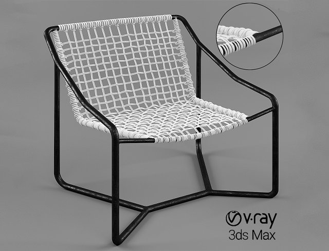 dockside lounge chair palecek dockside Model 3D .c4d .max .obj .3ds .fbx .stl .blend 