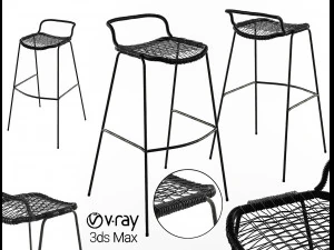 酒吧凳 allu 餐厅 gervasoni 宜家 poliform 3D 模型
