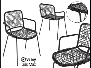 poltrona moderna con alluzioni in plastica e metallo Modello 3D