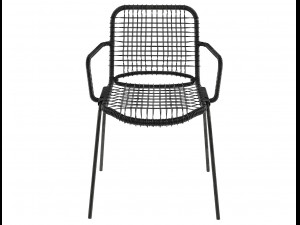armchair moder with plastic and metal allu Model 3D