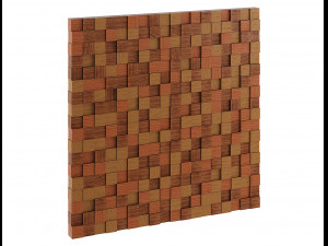 wood mosaic pattern low-poly Model 3D