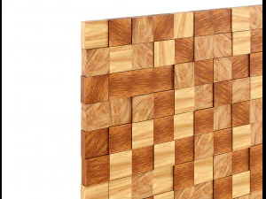 wood mosaic pattern low-poly 3D Model