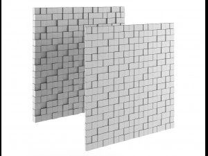 wood mosaic pattern low-poly 3D Model