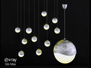 liontin berbagai macam anggur yang dirancang oleh robert sonneman Model 3D