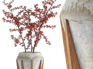 tanam di pot bunga tanaman eksotik Model 3D