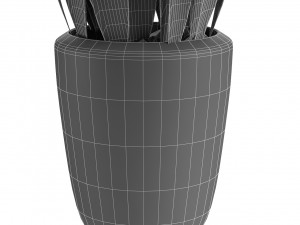 plant in pot flowerpot exotic plant Model 3D