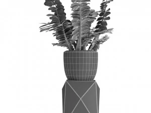 plant in pot flowerpot exotic plant 3D Model