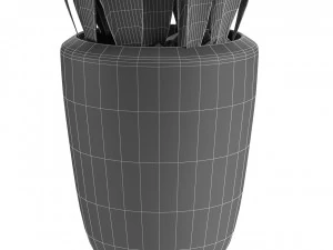 plant in pot flowerpot exotic plant 3D Model