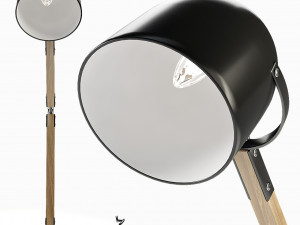 avery floor lamp matte gray 3D 모델