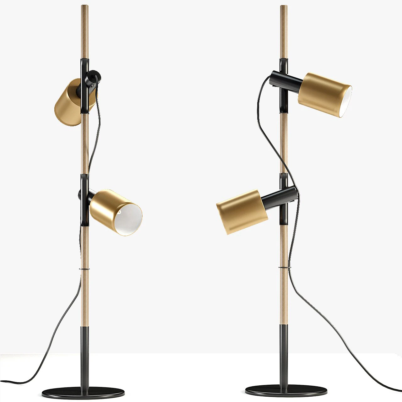carson floor lamp brushed brass 3D Model .c4d .max .obj .3ds .fbx .stl .blend 