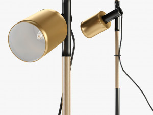 carson floor lamp brushed brass 3D 모델