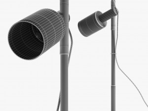 carson floor lamp brushed brass 3D 모델