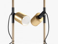 Carson floor lamp brushed brass 3D Model