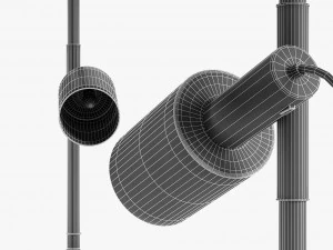 carson floor lamp brushed brass 3D Model