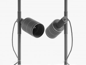 carson floor lamp brushed brass 3D Model