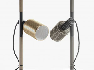 carson floor lamp brushed brass 3D Model