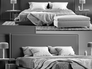 envy king bed set Model 3D