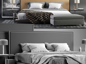 envy king bed set Model 3D