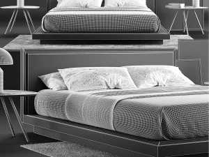 envy queen bed set 3D Model